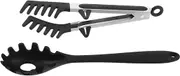 GLEAVI 1 Set Pasta Spaghetti Tongs Heat Resistant Silicone Tongs Spaghetti Noodle Server with Teeth Food Clip for Serving Cooking Salad