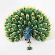 Kingspoint Designs Queen Sheba the Peacock Trinket Box with Matching Necklace
