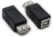 2 Pack USB 2.0 AF/BF Plug Type A Female to Type B Female Adapter Connector Converter Compatible with Laptop Computer Hard Drive Printer Camera