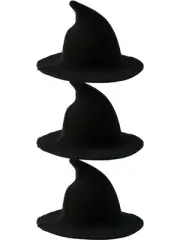 3 Pack Halloween Witch Hat Kinitted Wool Witch Hat Wizard Hat for Women Large...