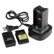 Dual Battery Charger Charging Station Dock + 2x Battery For Xbox 360 Controller