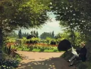 Adolphe Monet Reading In Garden Claude Monet Painting Paint By Numbers Kit DIY