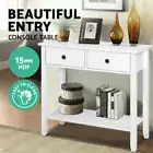 Premium Hallway Console Table Doorway 2 Drawers Desk Hall Side Storage Shelf