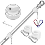 ZMTECH Flag Pole Kit, 6FT Tangle Free Flag Pole for Outside House, Flagpoles ...