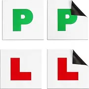 Magnetic L & P Plates Learner and Passed Pack of 4 Highway Code UK Road Legal for Cars & Motorcycles