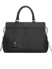Celine Medium Cabas de France Bag in Grained Calfskin Black