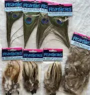 MIXED LOT CRAFT FEATHERS FOR BOUQET MILLINERY CRAFT