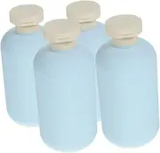 SWOOMEY 4PCS Travel Lotion Containers Refillable Skincare Bottles with Leakproof Flip Cap Compact Mini Bottles for Shampoo Conditioner and Cosmetics Portable for Travel and Business Trips