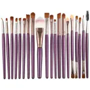 1 Set Travel Makeup Brush Set Eyeshadow Brush Blusher Brush Faux Fiber Purple
