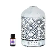 mbeat activiva Metal Essential Oil and Aroma Diffuser-Vintage White -100ml Built-in 7 LED colour changing Auto stop misting Product weight: 0.26 kg ACA-AD-S2