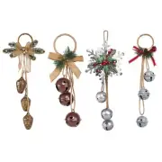Rustic Jingle Bells Cluster Vintage Handmade Christmas Hanging Retro Decor