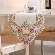 Lace Table Runner Embroidered Floral Elegant Runner Cabinet Room Dining Dresser