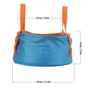 (Blue) Bucket With Handle Portable Folding Wash Basin BX