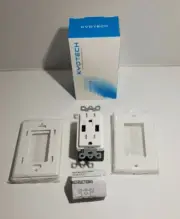 2x KyoTech Outlet USB Fast Charger 2.4A Duplex Receptacle 15A White
