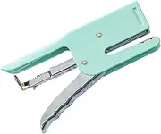 DIYEAH Macaron Stapler File Portable File Stapler Handheld Office Supplies Stationery Staple Office Staples Compact with Green Metal