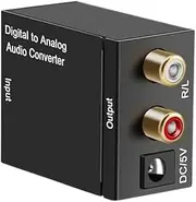 Leona Co Optical Coaxial Toslink Digital to Analog Audio Converter Adapter RCA L/R 3.5mm