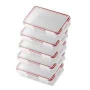 5PC 18650 Waterproof Battery Case 2 Slots with Clip White Hard Plastic Battery S