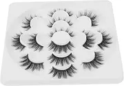 MUSISALY 7 Pairs Dense False Eyelashes Manmade Hair for Makeup Parties Stage Easy to Trim Apply Fluffy Volume for Stunning Eye Looks
