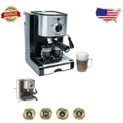 Compact EC100 Espresso & Cappuccino Machine - High Pressure and Easy Clean