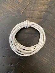 Leathercord USA 1.5mm Round Metallic Pearl White Indian Leather Cord (58”)