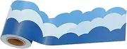 COHEALI 1 Roll Cloud Pattern Bulletin Board Decoration Border Stickers Bulletin Boards Trim For Weddings Engagements Classrooms Home Decor