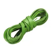 Flat Leather Cord, 3.3 Yard 8mm Leather String Strips for DIY Crafts Grass Green