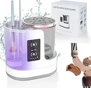 Electric Makeup Brush Cleaner Machine,3 in 1 Automatic Brushes Cleaner Tool,Portable Cosmetic Brush Cleaner Dryer Tool for Beauty Makeup Brush,Portable Blush Brush Cleanerfor All Size Makeup Brushes