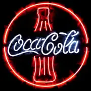 Coca Cola Coca-Cola Ice Cold Coke 16"x16" Neon Lamp Light Sign Glass Wall Decor