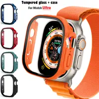 在飛比找蝦皮購物優惠-玻璃+外殼適用於Apple Watch 華強北手表保護殼  