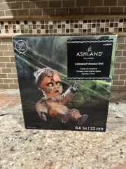 Ashland Halloween Animated Mummy Doll 8.6" Tantrum Feature W/ Lights Sound NIB