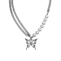 在飛比找蝦皮商城優惠-【K-2】TRAP 珍珠蝴蝶項鍊 造型 雙鍊 飾品 禮物 項
