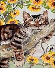 Paint by Number for Adults. Cats Paint by Numbers for Adults Beginner Drawing Paintwork with 3 Paintbrushes Paint Canvas Oil Painting 16” x 20”