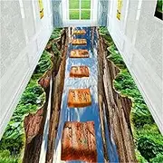 Carpet, Kitchen Hall Stairs Narrow Runner Rug with Non Slip Backing Floor Decor Decor Mat for Stairs Doorway Doorway Retro Style,0.6m x 4m