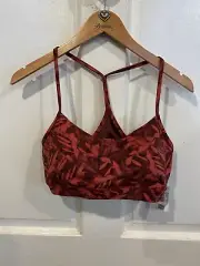 NEW lululemon Flow Y Bra Nulu Light Support Red Leaf Size 12 (NWT)