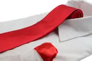 Mens Red 8Cm Neck Tie & Matching Pocket Square Set