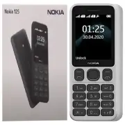 BNIB Nokia 125 Dual Sim 4 MB White Factory Unlocked Classic Mobile 2G OEM New