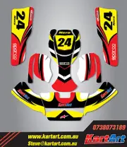 Zanardi Kart New Age 2 go kart sticker kit NERO STYLE decals / Kart Art