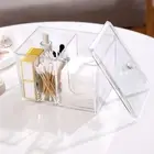 with Cover Cotton Swab Storage Box Acrylic Tampon Organizer Dispenser Lipstick