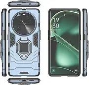 Case Compatible with Oppo Find X6 Pro Bracket,Compatible with Oppo Find X6 Pro 5G [Magnetic Kickstand][PC+TPU] Anti-Drop 2 in 1 Blue