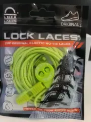 LOCK LACES Elastic Shoelace & Fastening System - Neon Green