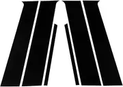 KPSTED Car Pillar Posts Door Window Trim Decal Cover, Fit For Mitsubishi, Lancer Sedan 2008-2017, Fit For Proton, Inspira 2010-2015 Glossy Black car Window Post Protection