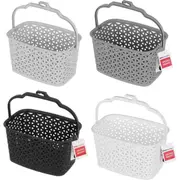 4x Boxsweden Wicker Design Peg Basket Storage Holder/Organiser w/ Hook Assorted