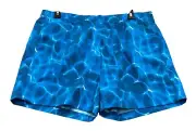 NEW Theory Mens Jace Ripple Swim Shorts Trunks Blue Size Large L NWT