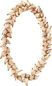 [lulucrafded] Ula fala Samoan Necklace Handmade from Natural Materials, Hawaiian Beach Decoration Necklace Holiday Accessories