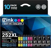 E-Z Ink (Remanufactured Ink Cartridges Replacement for Epson 252XL 252 XL Combo Pack to use with Workforce WF-7110 WF-7710 WF-7720 WF-3640 WF-3620 (4 Large Black, 2 Cyan 2 Magenta 2 Yellow)