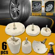 6PCS Buffing Pad Polishing Mop Car Wheel Buffer Polisher Kit Drill Attachment