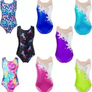 Girls Dance Leotards Gymnastics Ballet Unitard Kids Sleevelss Jumpsuit Dancewear
