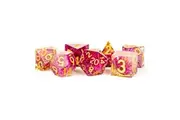 MDG Handcrafted Sharp Edge Resin Dice Set - Red