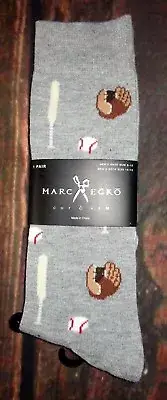 MENS MARC ECKO BASEBALL GRAY CREW SOCKS (SHOE SIZE 6-12)