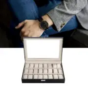 Watch Storage Case PU Leather 24 Slots Waterproof Watch Organizer Box With L HR6
